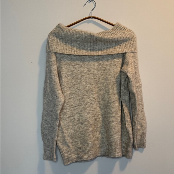 Wilfred Sweaters - Wilfred Off-Shoulder Heathered Sweater Alpaca and Wool Blend
